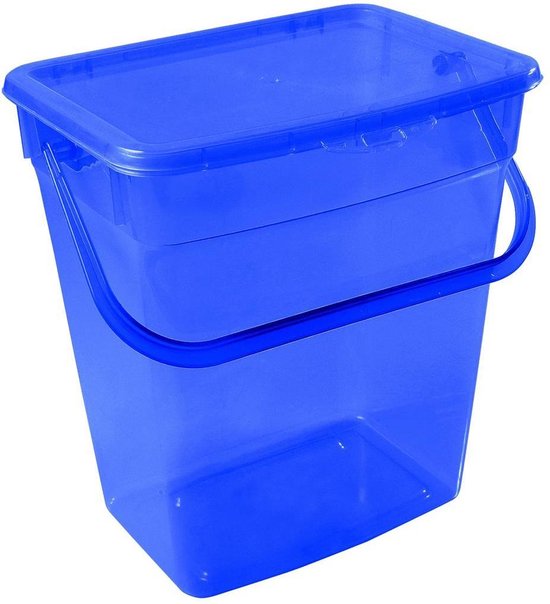 Plast Team - poedercontainer transparant blauw - 10L