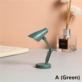 Luxe Mini Tafellampje - LED Lampje - Bureaulamp - Leeslamp - Miniatuur Verlichting Multifunctioneel - Batterij - Groen