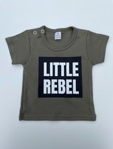 T-shirt voor baby's met opdruk "Little Rebel" maat 56