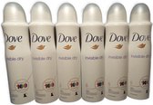 Dove - Invisible Dry - 0 % Alcohol - 48 HR - Anti Transpirant - Getest op 100 Kleuren - Voordeelverpakking 6 x 150 ml