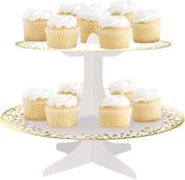 Cupcake Standaard Goud Karton 35cm