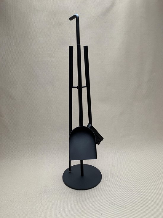 Ensemble de cheminée "Danish Design" 3 pièces rond noir avec pelle, balai  et tisonnier... | bol.com