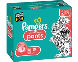 Pampers Baby Pants Baby Dry Maat 5 Junior (12-17 kg) Limited Edition Paw Patrol, Maandbox, 160 luierbroekjes