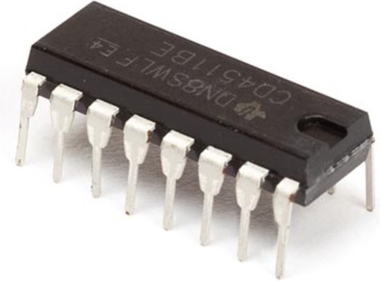 BCD-TO-7-SEGMENT LATCH DECODER / DRIVER (CD4511) | bol.com