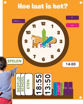 DotasToys Klok Feutres à Regarder Felt Horloge pour Enfants - Horloge d'Entraînement & Horloge d'Apprentissage - Horloge Kinder Incl. Cahier d'exercices - Les Enfants disent l'heure