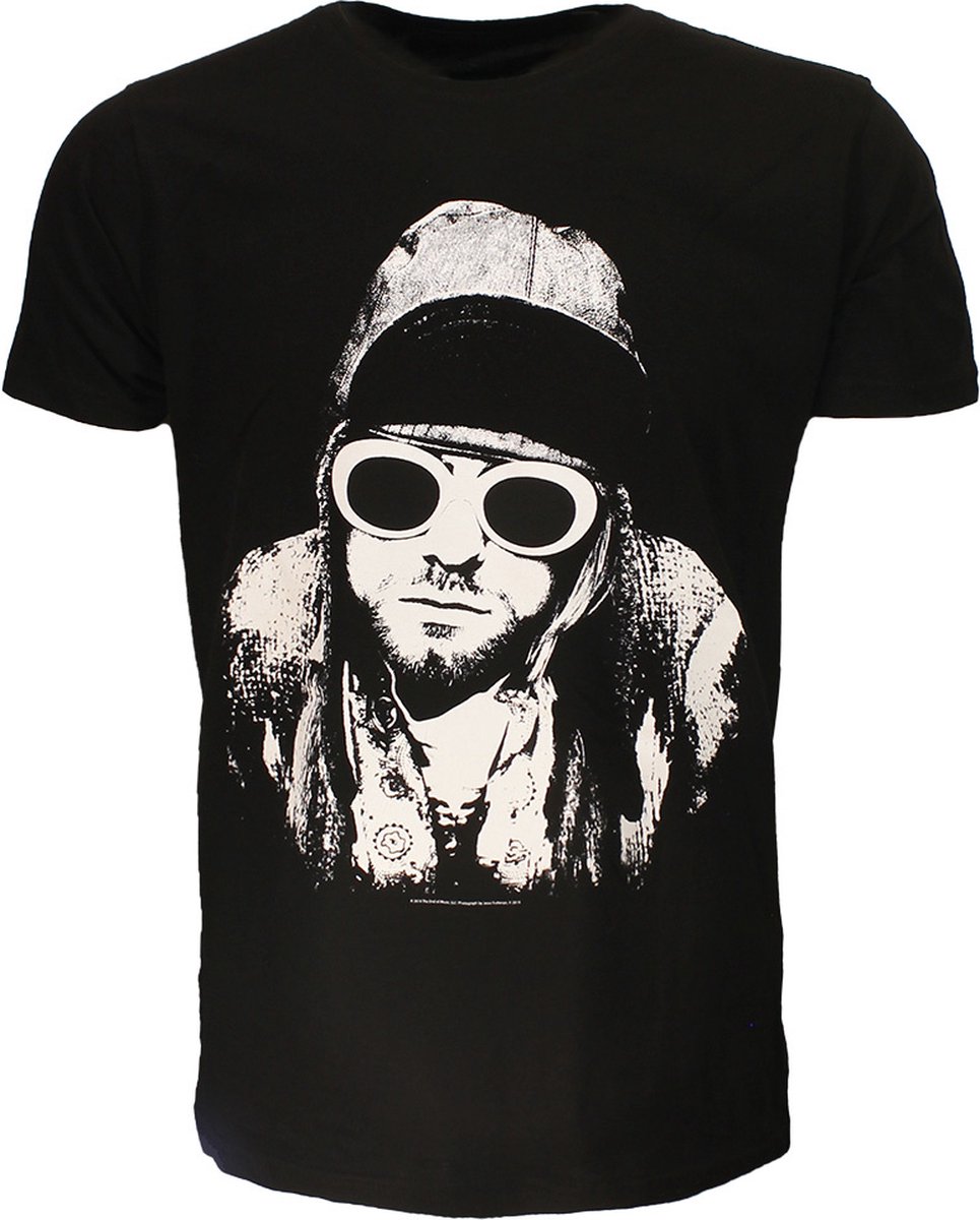 Kurt Cobain Planga Foto T-Shirt - Officiële Merchandise - L