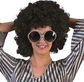 PRUIK DISCO AFRO ZWART