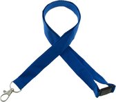 Blauw keycord - lanyard - neklint met veiligheid clip - safetyclip