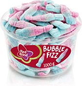 Red Band Bubble Fizz 1 pot à 100 stuks - Zacht snoep - Zure snoepjes met fruit smaak