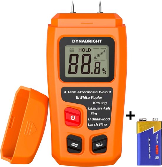 DynaBright Vochtmeter Incl. Batterij Digitale oranje