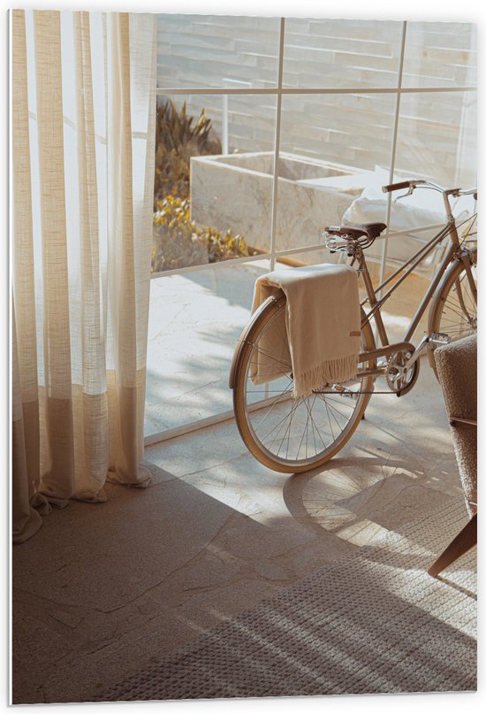 WallClassics - PVC Schuimplaat- Fiets als Decoratiestuk in Huiskamer - 60x90 cm Foto op PVC Schuimplaat