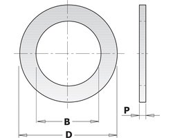 CMT reduceerring Ø30,0 / Ø15,87 x 1,4 mm