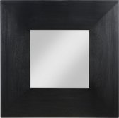 Woonexpress Spiegel Ono - Hout - Zwart - 100x100x5 cm (BxHxD)