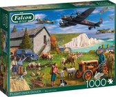 Falcon de luxe Flight over Dover 1000 stukjes - Legpuzzel voor volwassenen