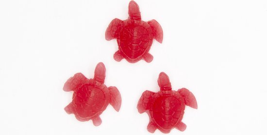 Wax melts schildpad 3 stuks Rood rozengeur