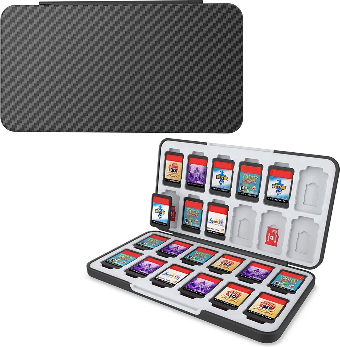 Étui de jeu rouge pour Switch compatible avec les jeux Switch et les cartes  Micro SD