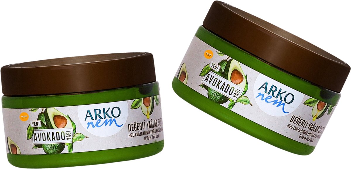 Arko Nem Dagcrème Avocado Olie Duo Voordeelbundel - 2 x 250 ml