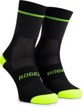 Rogelli Hero II - Chaussettes de cyclisme - Homme - Taille 40-43 - Jaune, Grijs, Zwart
