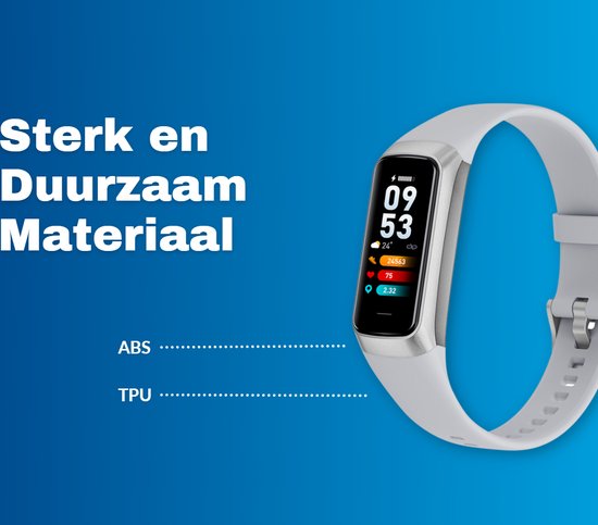 Kiraal Charge Fit - Stappenteller - Activity Tracker - Temperatuurmeter - Bloeddrukmeter - Hartslagmeter - Smartwatch - Horloge - Heren - Dames - Nederlandse Handleiding - Kiraal