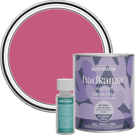 Rust-Oleum Roze Badkamer Tegelverf Hoogglans - Framboos 750ml