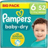 Pampers Luiers Baby Dry Maat 6 Extra Large (13-18 kg), Big Pack, 52 Stuks