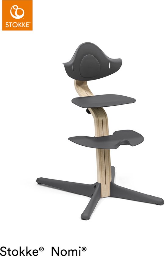 Stokke Nomi Stoel – Anthracite/Natural