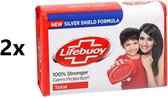 2x 125gr Lifebuoy Soap Bar - Zeep Bar - 100% Stronger Germ Protection MULTIPACK