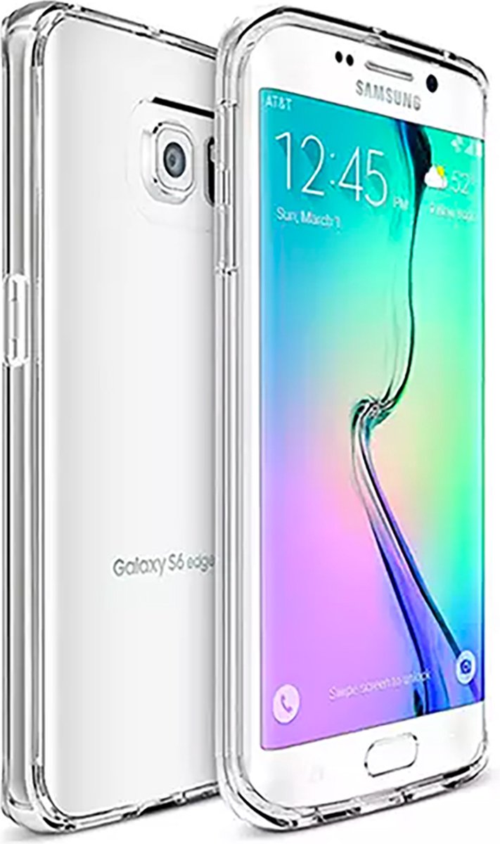 Samsung S6 Edge Hoesje Transparant Siliconen Hoes Case Cover - Samsung Galaxy S6 Edge Hoesje