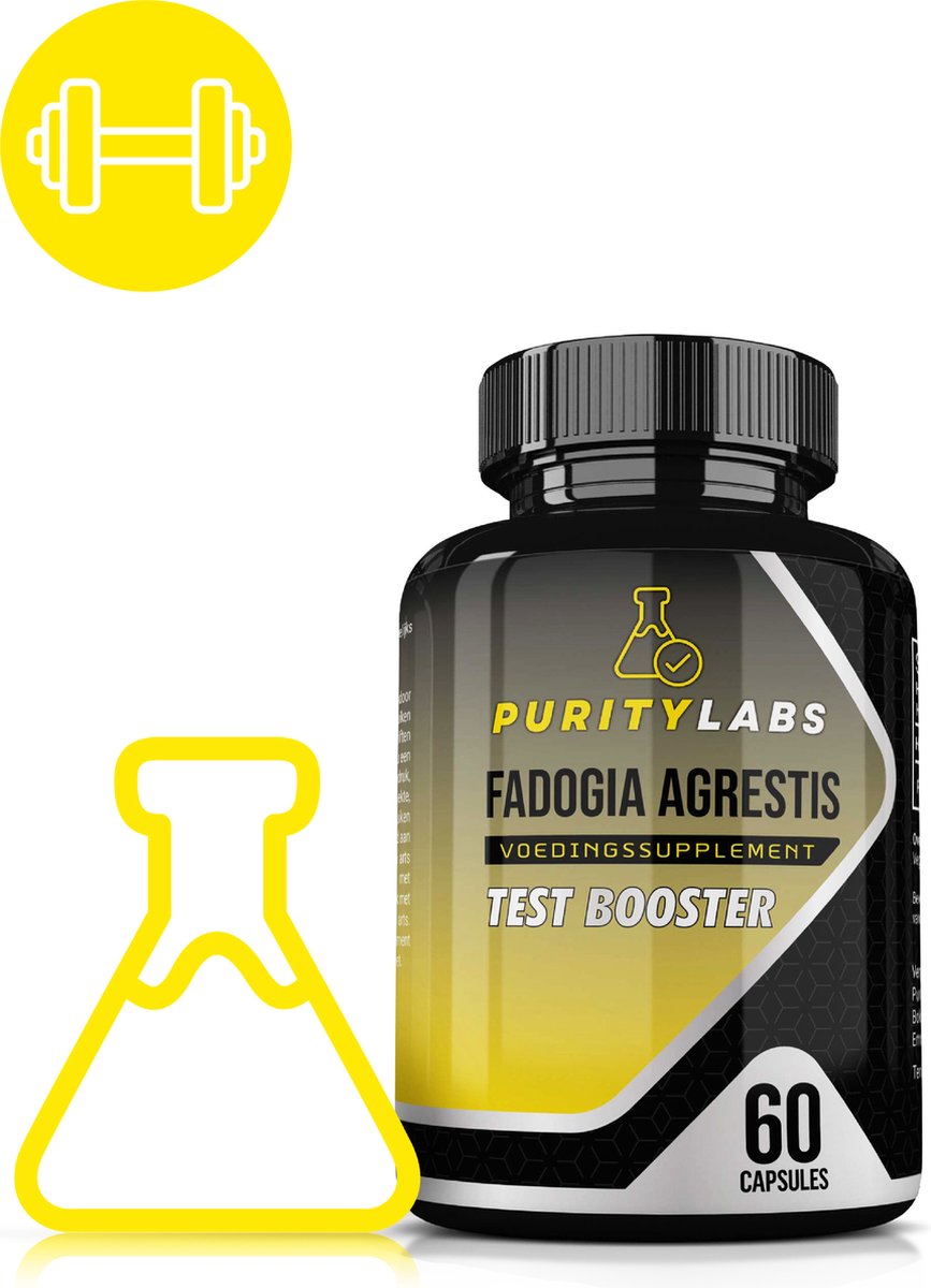 PurityLabs Fadoga Agrestis - 500mg - 60 Capsules - Hoog Gedoseerd - Testosterone Capsules - Hoge Kwaliteit - Halal & Vegan - Libido Mannen
