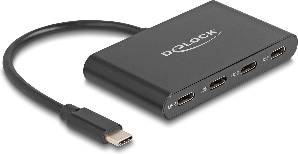 USB 3.2 Gen 2 USB Type-C Hub met 4 X USB Type-C vrouw-10 Gbps