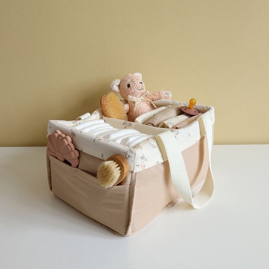 Baby Geschenkmand Unisex - Luxe Set Met Luiercaddy, Sensory Book, Deken En Mijlpaalkaarten