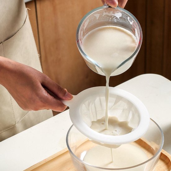 Sapzeef - Ultra fijn gaas sapzeef | 120/200 mesh keuken ultrafijne zeef - fijnmazige filterlepel 2 voor sojamelk, koffie, melk, yoghurt, sap, thee, honing, wijn