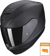 Scorpion EXO-391 Matt Black - Maat L - Integraal helm - Scooter helm - Motorhelm - Zwart