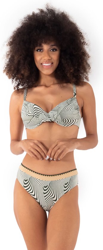 Vacanze Italiane - Digital-Waves Bikini-Set Groen 2 - maat 40 - Beige/Groen