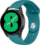 Strap-it Sport horlogebandje - geschikt voor Samsung Galaxy Watch 6 / 6 Classic / Watch 5 / 5 Pro / Watch 4 / 4 Classic - sport siliconen bandje voor Galaxy Watch 4-5-6 alle varianten - groen-blauw