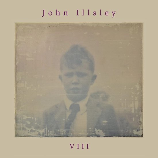 Albumhoes met wazige foto van een jongen met stropdas en jas. Tekst: John Illsley VIII.