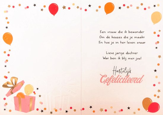 Kaart - Intense - Jarige dochter - TE040-E | bol