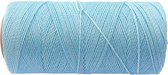 Macramé Koord - LICHT BLAUW / LIGHT BLUE - #605 - Waxed Polyester Cord - Klos ca. 173mtr - 1mm Dik
