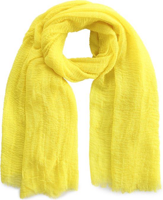 Echarpes Emilie L'incontournable foulard - foulard - jaune - lin - viscose - coton