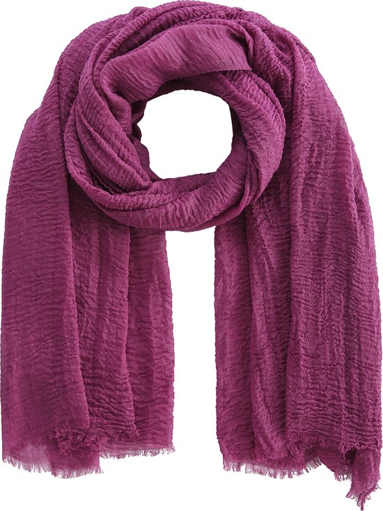 Echarpes Emilie L'indispensable foulard - foulard - violet - lin - viscose - coton