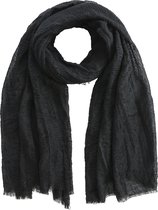Echarpes Emilie L'incontournable foulard - foulard - noir - lin - viscose - coton