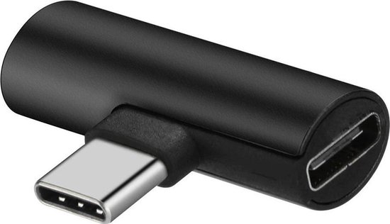 DrPhone DA1 - USB-C Duo Adapter - Converter - USB-C Naar Mini Jack