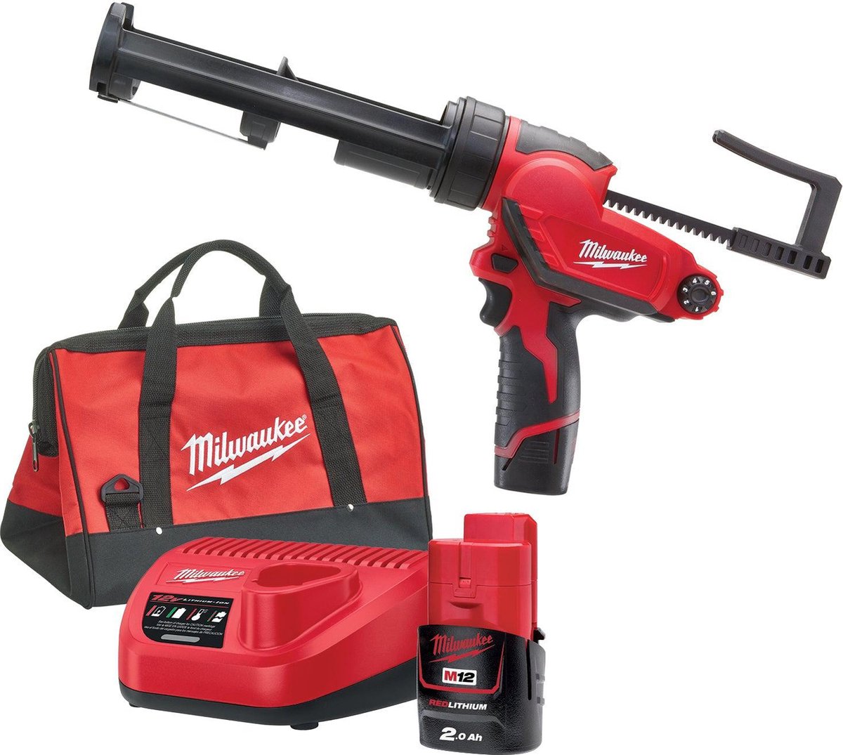Milwaukee M12 PCG 310C 201B Accu Subcompact Kit lijmpistool M12 In 