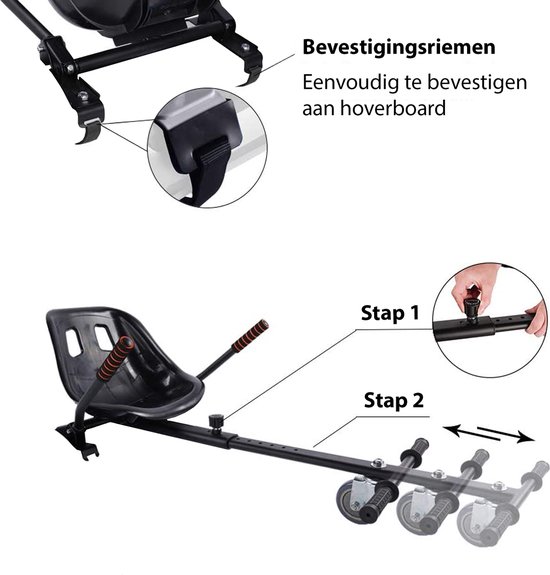 Denver Hoverboard met Hoverkart 15km u 15km Bereik 6.5 Inch Oxboard UL2272. bol
