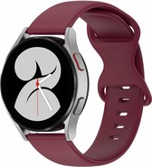 By Qubix - 20mm - Garmin Vivomove 3 - HR - Luxe - Sport - Style - Trend - Solid color sportband - Bordeaux