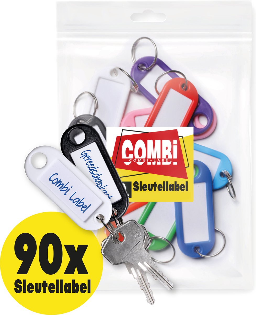 Combi-Label Sleutellabel – Sleutellabels - Sleutelhanger - Sleutelhangers - Naamlabel - 90x