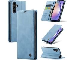 Casemania Hoesje Geschikt voor Samsung Galaxy A54 5G Sky Blue - Dunne Portemonnee Book Case - Slim Wallet Case met Pasjeshouder