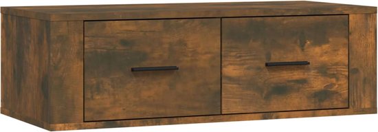 vidaXL - Tv-hangmeubel - 80x36x25 - cm - bewerkt - hout - gerookt - eikenkleurig