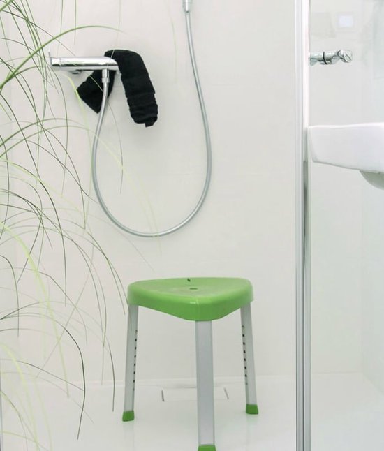 Hoek douchekruk verstelbaar Groen Driehoek douchezitje Belastbaar