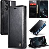 CaseMe - Telefoonhoesje geschikt voor Samsung Galaxy A34 5G - Flip Wallet Case - Magneetsluiting - Zwart